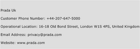 prada customer service number|prada uk customer service.